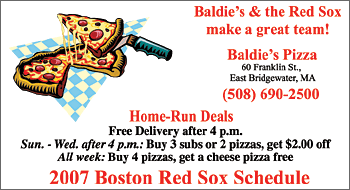 Red Sox Schedule Magnet  Baldies Pizza